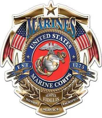 UNITED STATES MARINE CORPS SEMPER FI  Sticker Decal 3.5  X 4  • $3.19