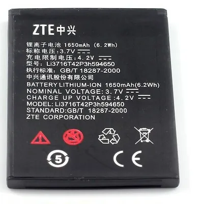 NEW OEM ZTE Warp N860 N910 Battery Li3717T43P3h565751 1600mAh • $20.90