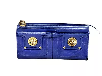 $57.79 • Buy  Marc Jacobs Purple Grape Leather  Double Totally Turn Lock Clutch Wallet