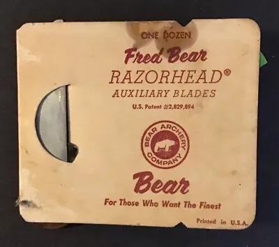 Vintage Fred Bear Razorhead Auxiliary Blades Bear Archery  Broadhead • $19.99