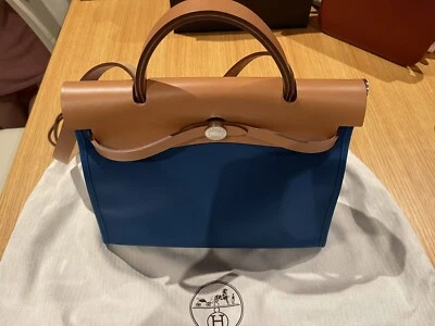 $3900 • Buy New HERMES Herbag In Blue - MADE IN FRANCE