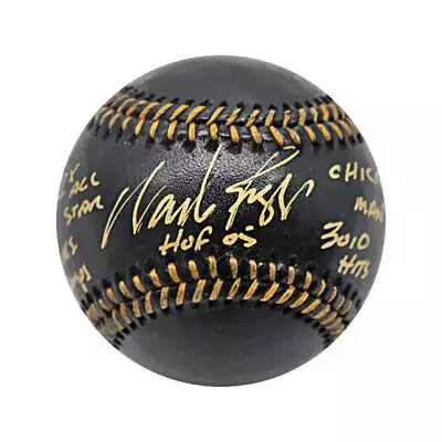 Wade Boggs Autographed & Inscribed Black Leather MLB Baseball Steiner CX • $179.99