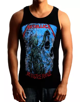 METALLICA AND JUSTICE FOR ALL PUNK ROCK  Band Black Tank Top • $12.99