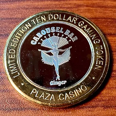 SCARCE: Carousel Bar Plaza Hotel & Casino Silver Strike $10 Coin • $55