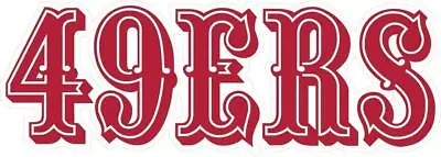 San Francisco 49ers LETTERS Logo Vinyl Decal / Sticker CHOOSE SIZE 3'-12  • $4.25