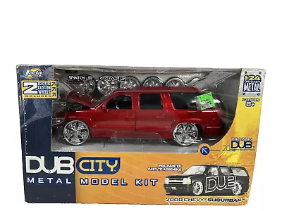 NEW Jada Dub City 2000 Chevy Suburban 1:24 Red Die Cast Metal Kit • $55