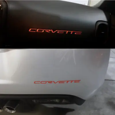 SET OF 16: 2005-2013 Corvette C6 + C5 MATTE BLACK AND MATTE RED Plastic Letters • $150