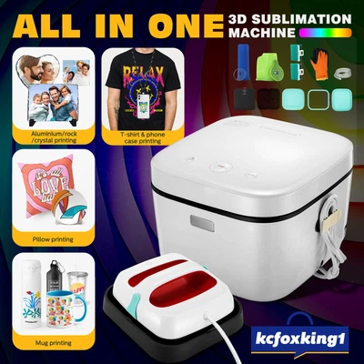 $389.90 • Buy Heat Press Transfer Machine 3D Vacuum Sublimation Printer Clothes Cup Crystal