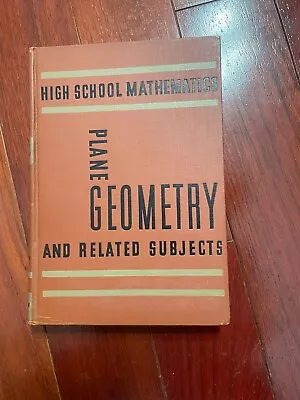RARE Plane Geometry And Related Subjects Ernst Breslich. HS Math Series. C1935. • $42