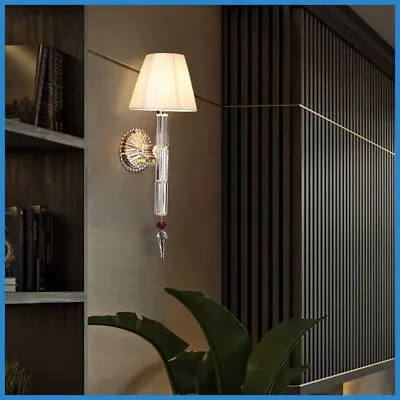 2023 Modern Wall Lamp Crystal Mirror Front Light Bedroom Makeup Wall Lighting • $166.47