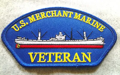 US MERCHANT MARINE VETERAN (5-1/4 ) Military Cap Patch PM1382 EE • $6.53