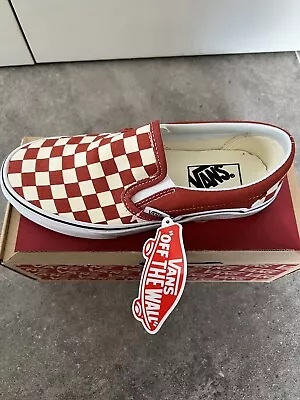 Classic Slip-On Vans Shoes Checkerboard Hot Sauce • $60