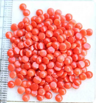 30.60 Ct Natural Italian Red Coral Round Cabochon Loose AAA Quality Gemstone Lot • $34.99