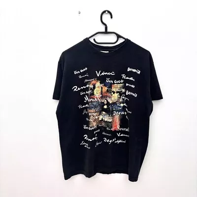 Vintage Van Gogh Black Art T-shirt Medium • £14.99