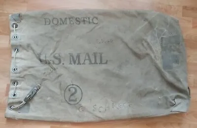 VINTAGE 1960's DOMESTIC US MAIL #2 10-61 SACK HEAVY CANVAS BAG 36  X 24  POSTAL • $38.98