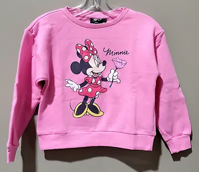 Disney Minnie Mouse Girls' Size Medium 7/8 Pink Fleece Sweatshirt • $13.45