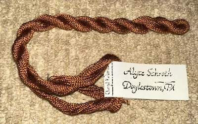 Vintage Alyce Schroth Hand Dyed Spun Silk 20yds Brown Embroidery Floss • $9.97