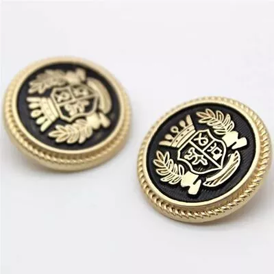 $9.25 • Buy 10pcs Round Shank Buttons Vintage Metal Button DIY Sewing Clothes Decorations