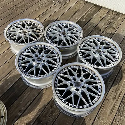 ENKEI AEGIS Mesh JDM Wheels 17x8 3pc +37 Hi Disk 5x112 Wheels VW AUDI Set Of 5 • $999.95