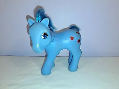 Vintage 1980s G1 My Little Pony Fakie - Crumpet Pose Blue Heart  Lil' Mom  Toy • £4.50