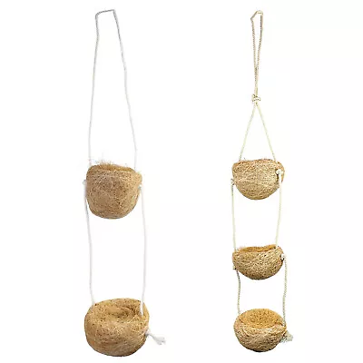 Bird Nest Nesting Pan For Finch Canary Budgie Natural Coconut Fibre Coir Hang • £8.99