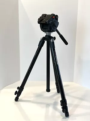 Manfrotto Aluminum 055XDB Tripod With Manfrotto Pro Video 501HDV Tripod Head • $59