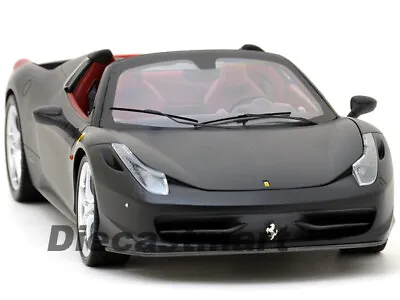 Hotwheels Elite X5485 1:18 Ferrari 458 Spider Diecast Convertible Matte Black • $82.99