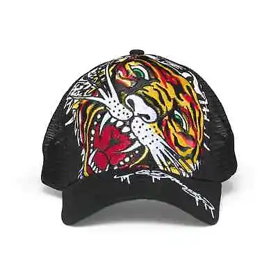 Ed Hardy By Christian Audigier  Double Tiger Head Mesh Snapback Trucker Hat • £41.64