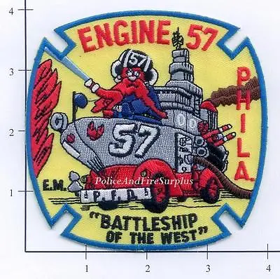 $3.99 • Buy Pennsylvania - Philadelphia Engine 57 PA Fire Dept Patch  Battleship Of The West