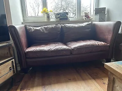 Laura Ashley Leather Sofa Keswick CA12 4JD • £550