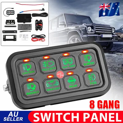 $131.45 • Buy 8 Gang Switch Panel ON-OFF LED Control Relay Control Box Car Marine Boat RV 12V