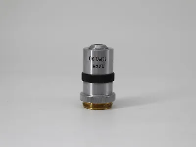 LOMO Microscope Objective 10x 0.20 PLANachromat POL Polarising Iris RMS #VN1 • $77.99