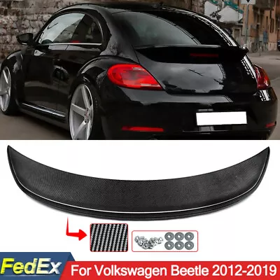 For VW Beetle 2012-2019 Rear Roof Spoiler Wing Lip Factory Style Carbon Look ABS • $75.04