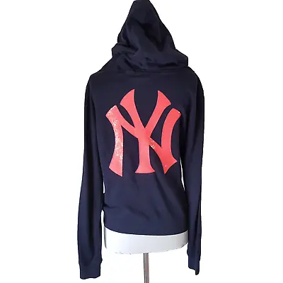 Victorias Secret PInk Limited Edition Bling Sequin NY Yankee Full Zip Hoodie M • $32