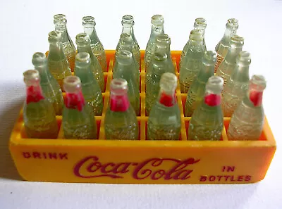 Vintage Miniature Mini Coca Cola Bottles 24 Pack In Crate • $16