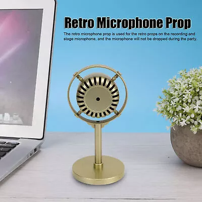 (Gold) Microphone Prop Model Old Style High Simulation Exquisite SPC • $28.43