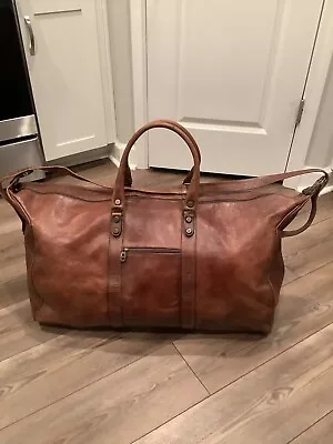 XXL HUGE Vintage Distressed Marino Orlandi Duffel Bag Leather Luggage • $499