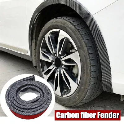 59  Universal Car Fender Lip Flare Wheel Moulding Trim Protector Carbon Fiber X2 • $41.27