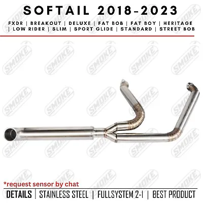 Exhaust Custom Fit Harley Davidson Softail Full System 2-Into-1 2018-2023 • $470