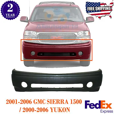 Front Bumper Cover Primed For 2001 - 2006 GMC SIERRA 1500 / 2000-2006 YUKON • $223.18