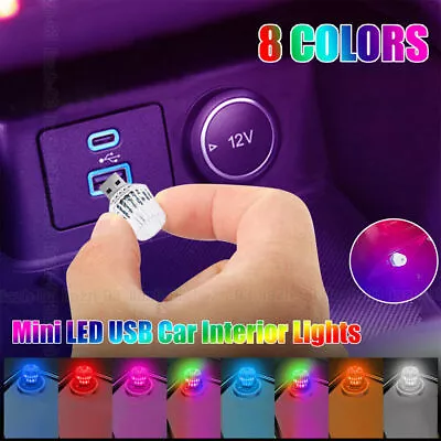 1x Mini USB LED Lamp Bulb Car Interior Neon Atmosphere Ambient Light Accessories • $3.94