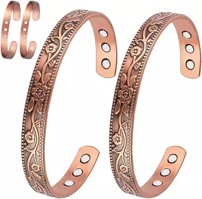 Vicmag Copper Bracelet For Women Men 100% Solid Pure Copper Gift 2PCS 9X Copper • $18.80