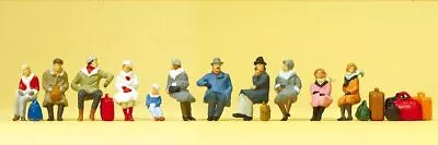 Preiser HO Scale Model Figure/People Set Seated Passengers/Winter Clothes 11-Pk • $25.89