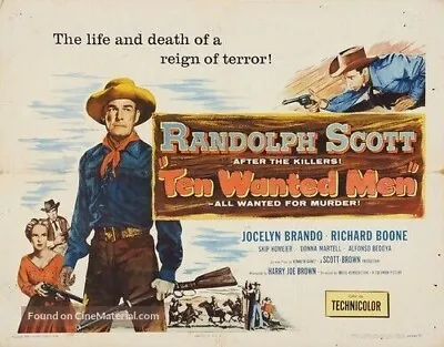 Ten Wanted Men Starring Randolph Scott Richard Boone Skip Homier • £3.50