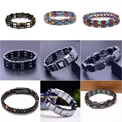 Magnetic Healing Therapy Bracelet Arthritis Hematite Weight Loss Pain Relief • $2.79