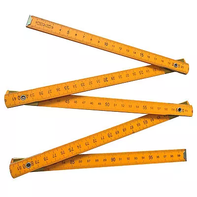 Wooden Folding Ruler 1 Meter Metric Scale Ruler Measuring Ruler Stick Tools • $8.19