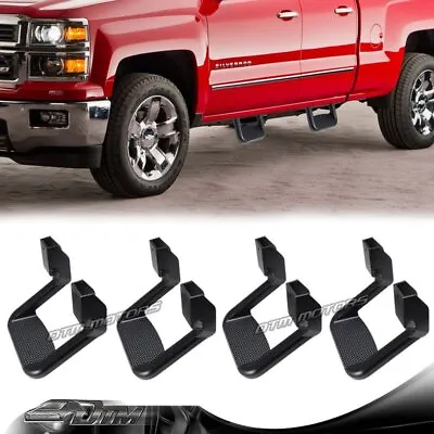 4 X Black Texture Coated DIE-CAST Aluminum SUV Truck Pickup Nerf Side Step Bar • $85.99