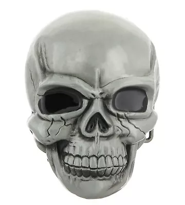 Large Skull Skeleton Head Metal Belt Buckle • $12.95