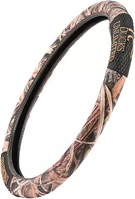 Ducks Unlimited Camo Steering Wheel Cover | Black/Shadow Grass Blades Hunting &  • $27.12