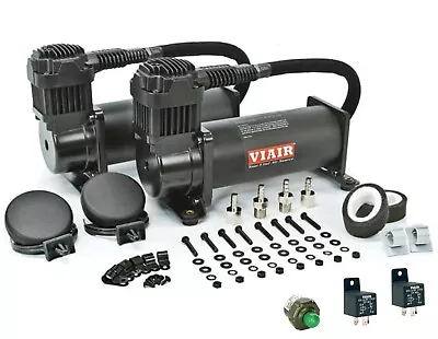 Viair Dual Black 444C 200 PSI Max Air Compressor Kit With Relays And PSI Switch • $379.90